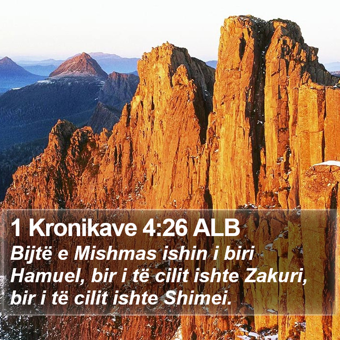 1 Kronikave 4:26 ALB Bible Study