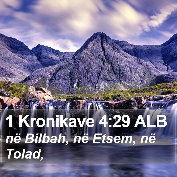 1 Kronikave 4:29 ALB Bible Study