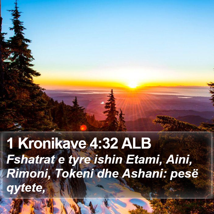 1 Kronikave 4:32 ALB Bible Study