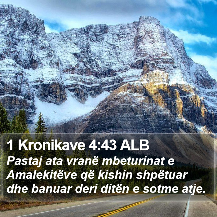 1 Kronikave 4:43 ALB Bible Study