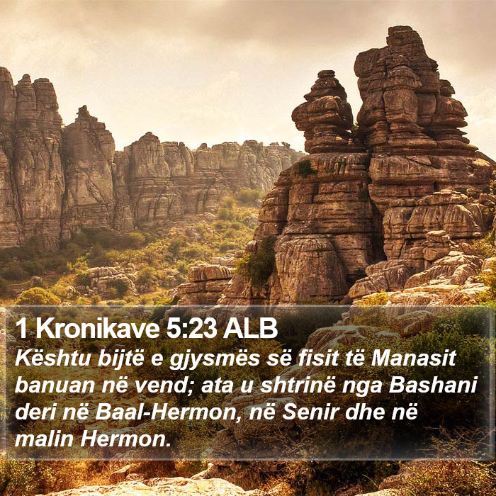1 Kronikave 5:23 ALB Bible Study