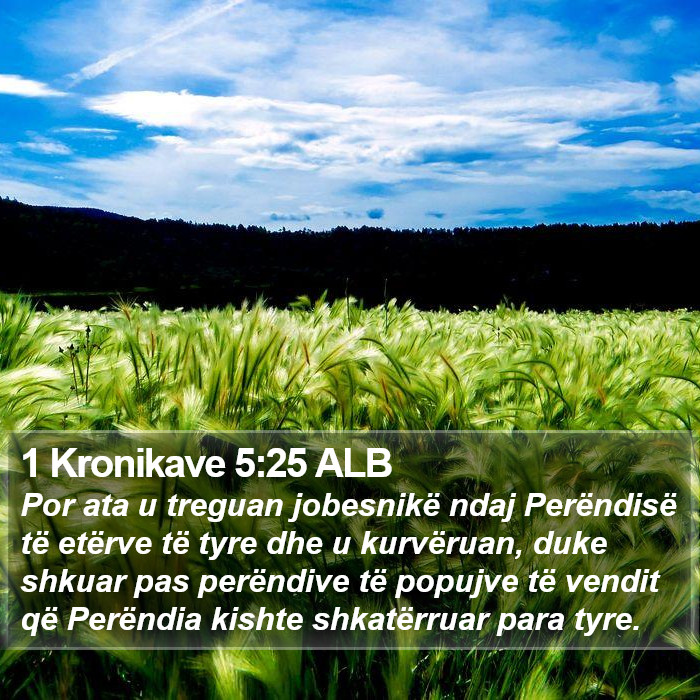 1 Kronikave 5:25 ALB Bible Study