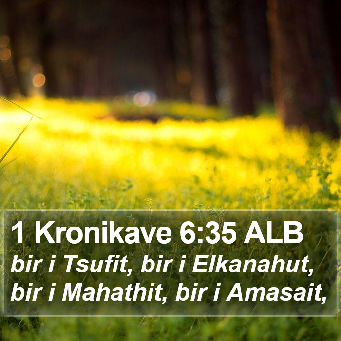 1 Kronikave 6:35 ALB Bible Study