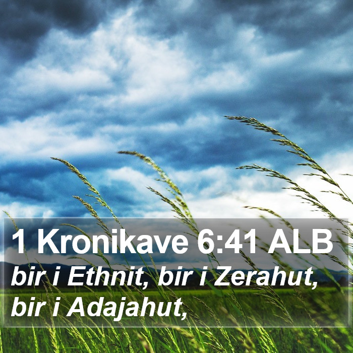 1 Kronikave 6:41 ALB Bible Study