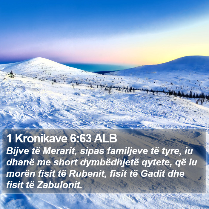 1 Kronikave 6:63 ALB Bible Study