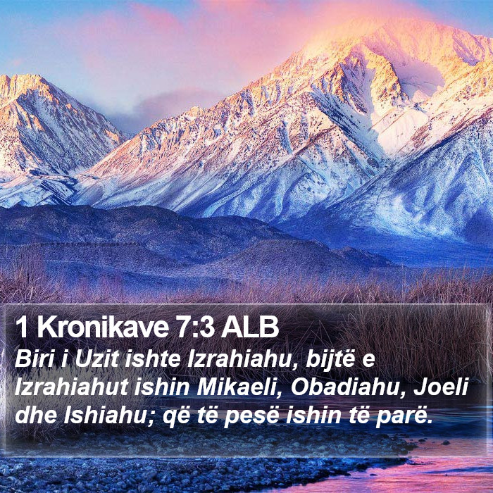 1 Kronikave 7:3 ALB Bible Study