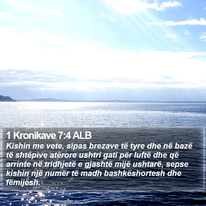 1 Kronikave 7:4 ALB Bible Study