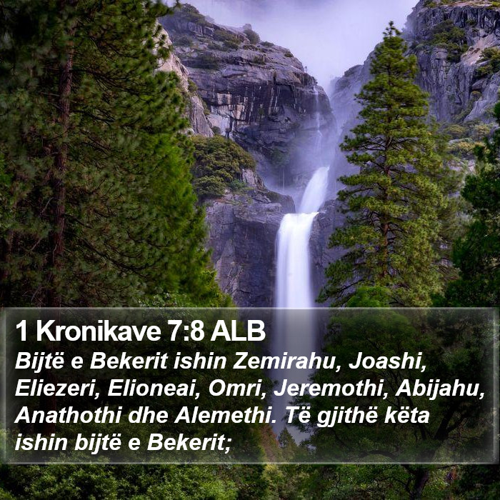 1 Kronikave 7:8 ALB Bible Study