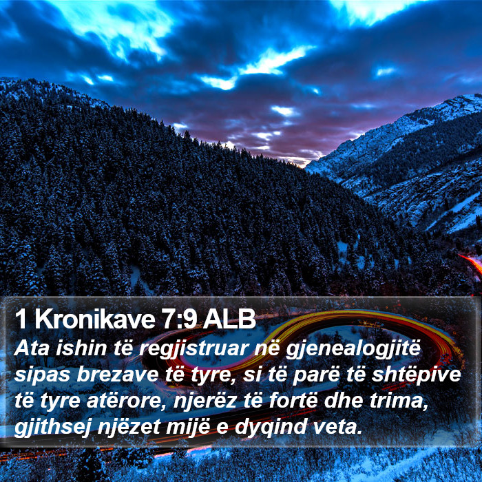 1 Kronikave 7:9 ALB Bible Study