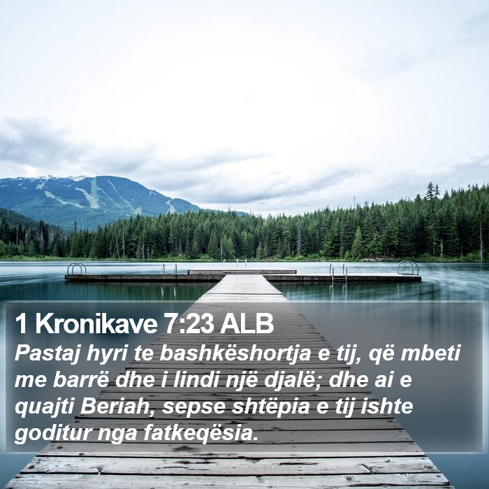 1 Kronikave 7:23 ALB Bible Study