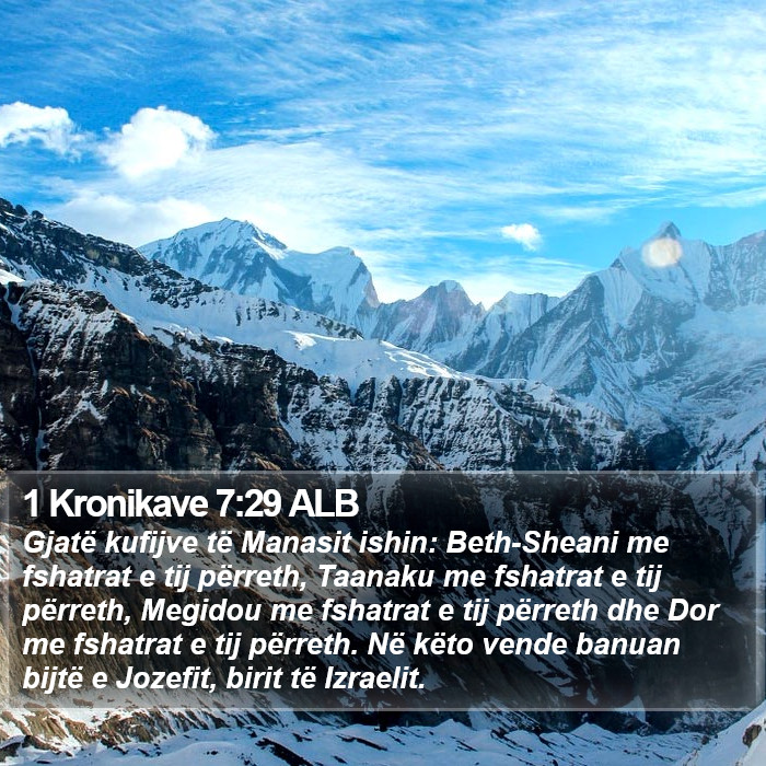 1 Kronikave 7:29 ALB Bible Study