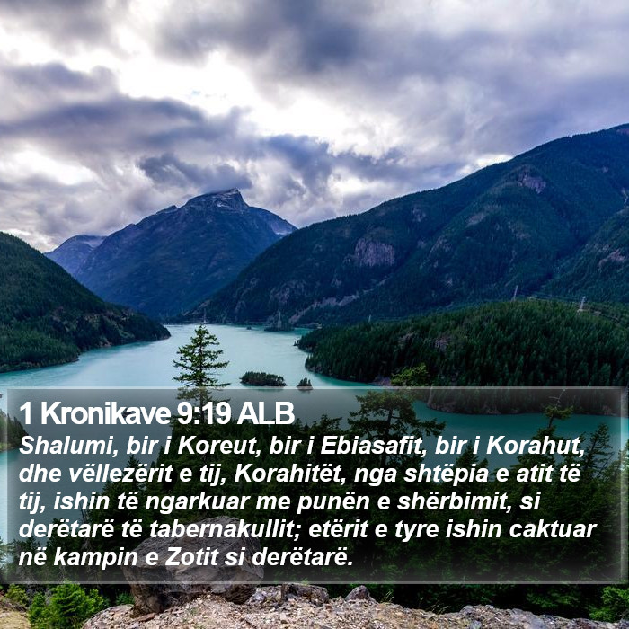 1 Kronikave 9:19 ALB Bible Study