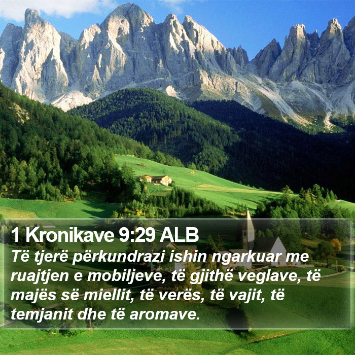 1 Kronikave 9:29 ALB Bible Study