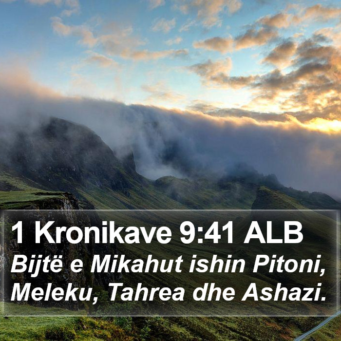 1 Kronikave 9:41 ALB Bible Study