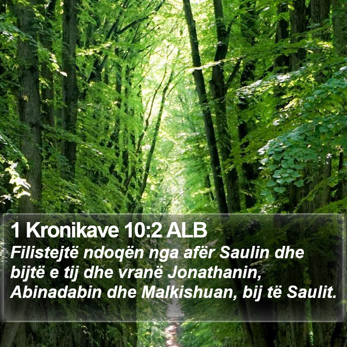 1 Kronikave 10:2 ALB Bible Study