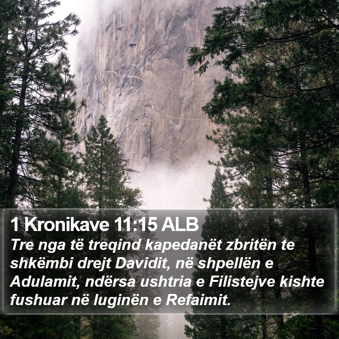 1 Kronikave 11:15 ALB Bible Study