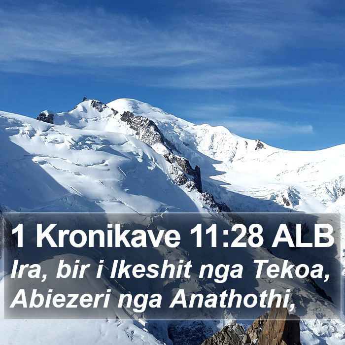 1 Kronikave 11:28 ALB Bible Study