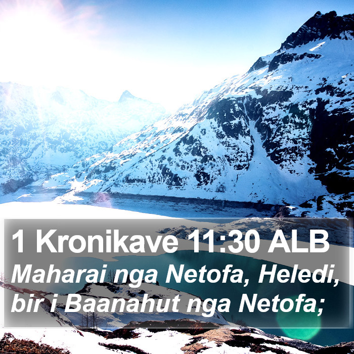 1 Kronikave 11:30 ALB Bible Study