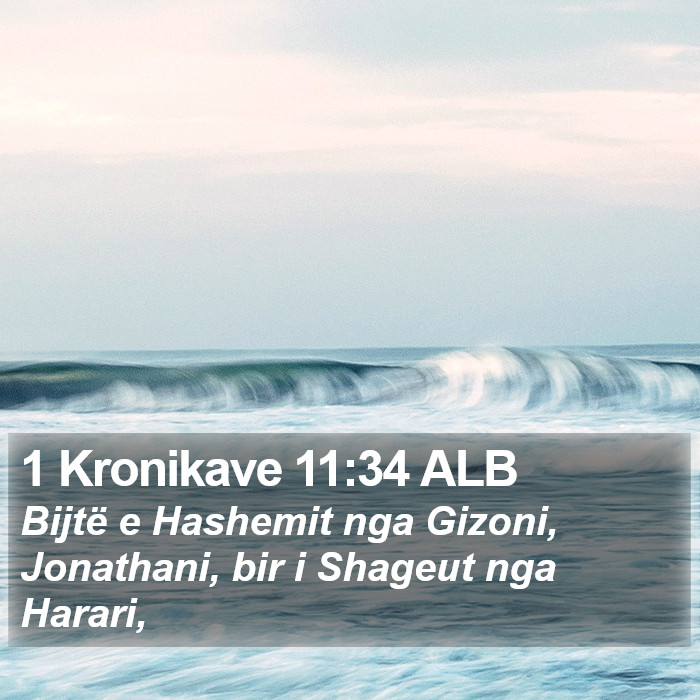 1 Kronikave 11:34 ALB Bible Study