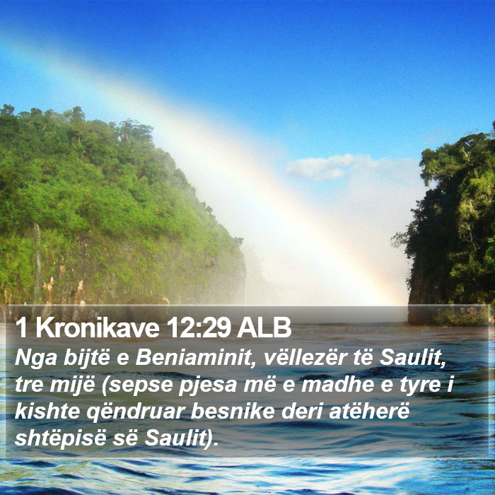 1 Kronikave 12:29 ALB Bible Study