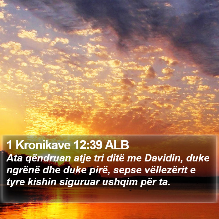 1 Kronikave 12:39 ALB Bible Study