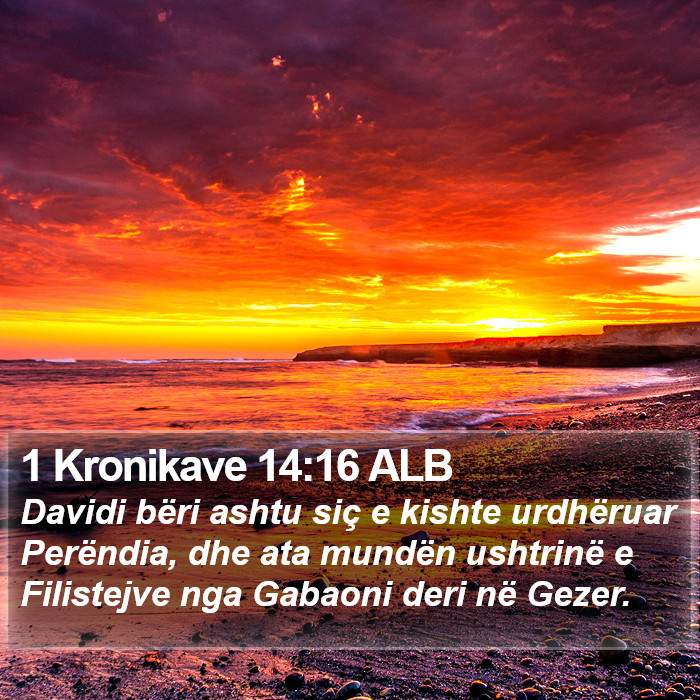 1 Kronikave 14:16 ALB Bible Study