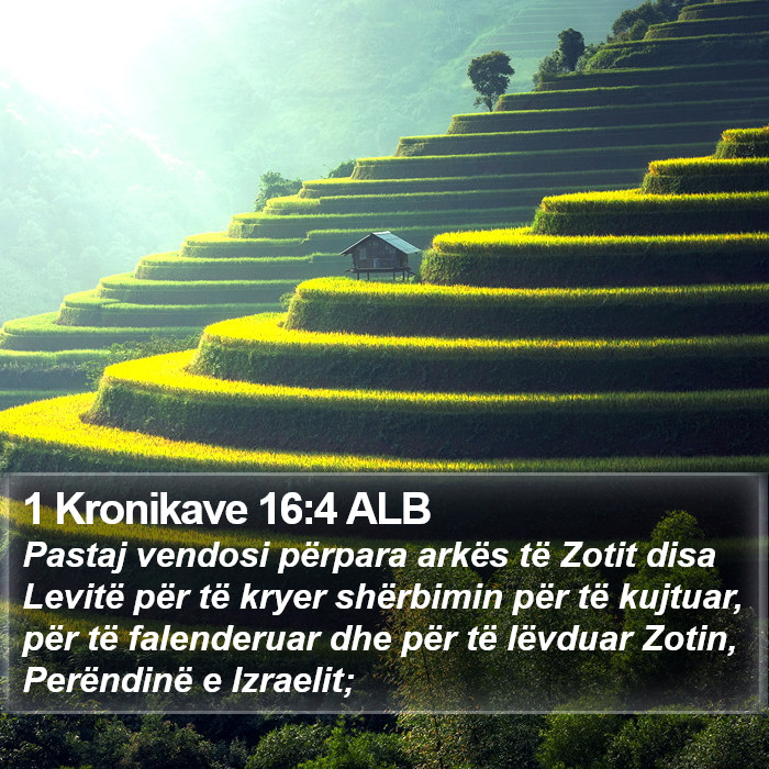 1 Kronikave 16:4 ALB Bible Study