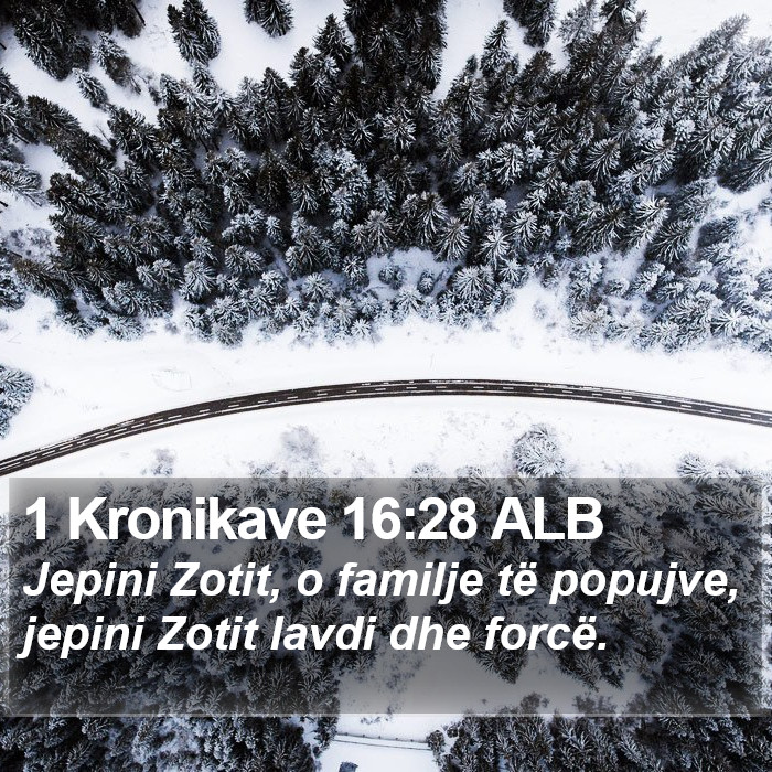 1 Kronikave 16:28 ALB Bible Study