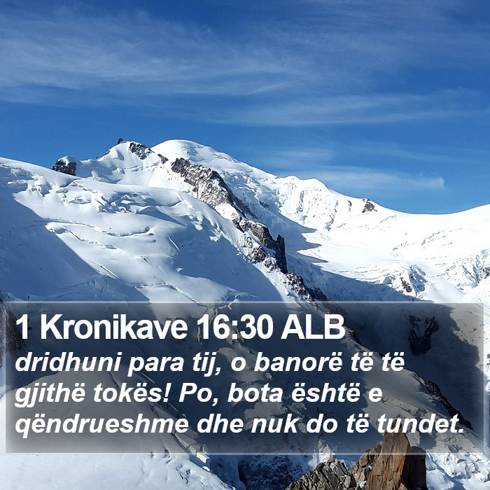 1 Kronikave 16:30 ALB Bible Study