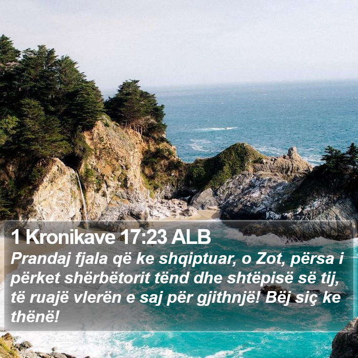 1 Kronikave 17:23 ALB Bible Study