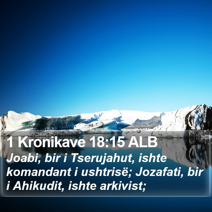 1 Kronikave 18:15 ALB Bible Study