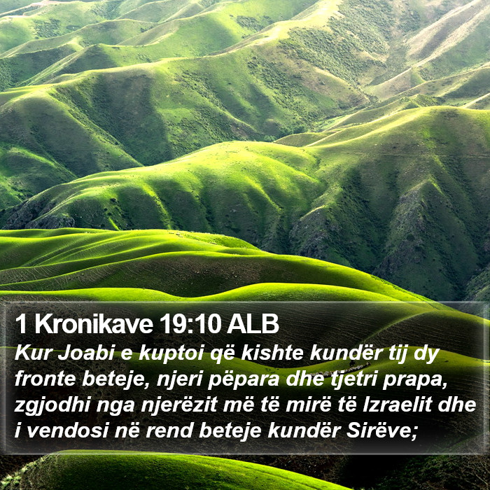 1 Kronikave 19:10 ALB Bible Study