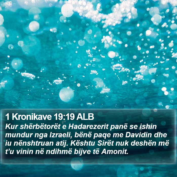 1 Kronikave 19:19 ALB Bible Study