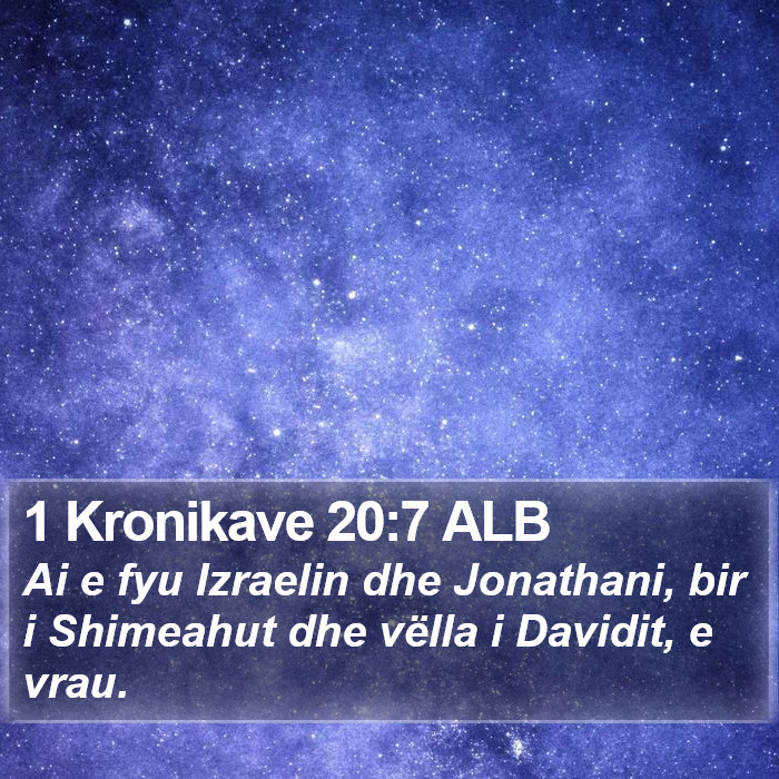 1 Kronikave 20:7 ALB Bible Study