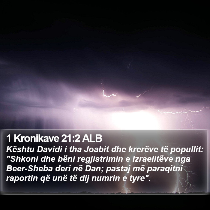 1 Kronikave 21:2 ALB Bible Study