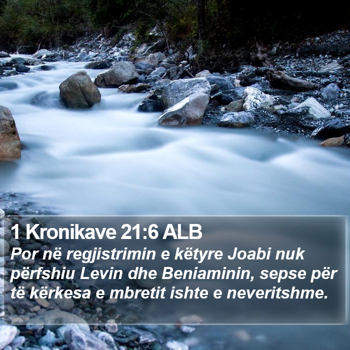 1 Kronikave 21:6 ALB Bible Study