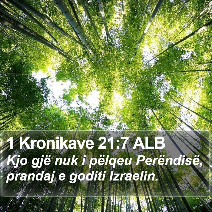 1 Kronikave 21:7 ALB Bible Study