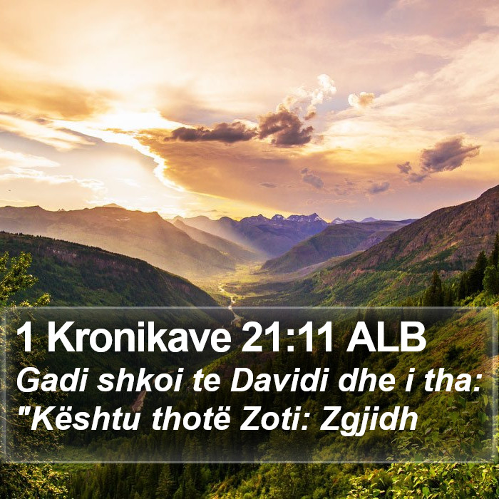 1 Kronikave 21:11 ALB Bible Study