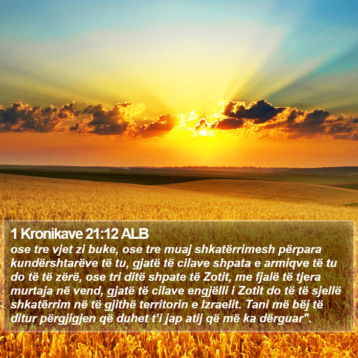 1 Kronikave 21:12 ALB Bible Study