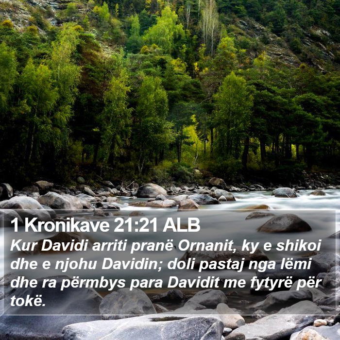 1 Kronikave 21:21 ALB Bible Study