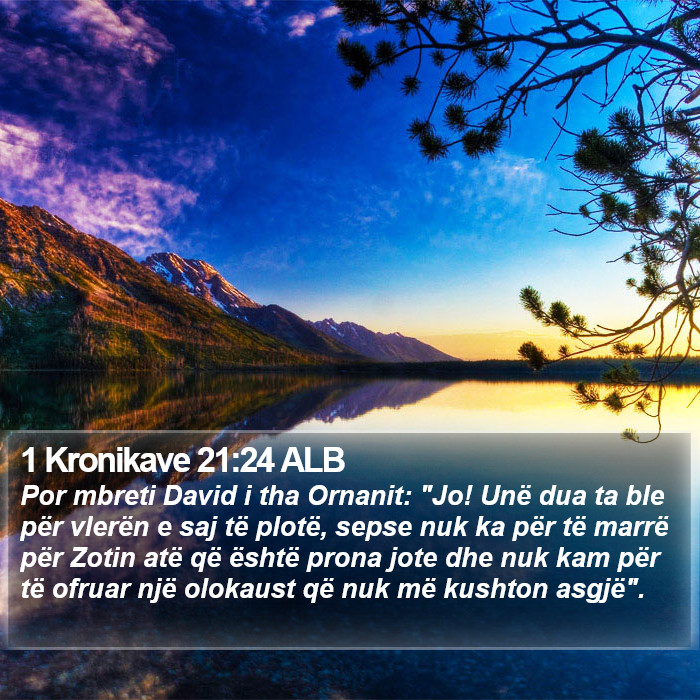 1 Kronikave 21:24 ALB Bible Study