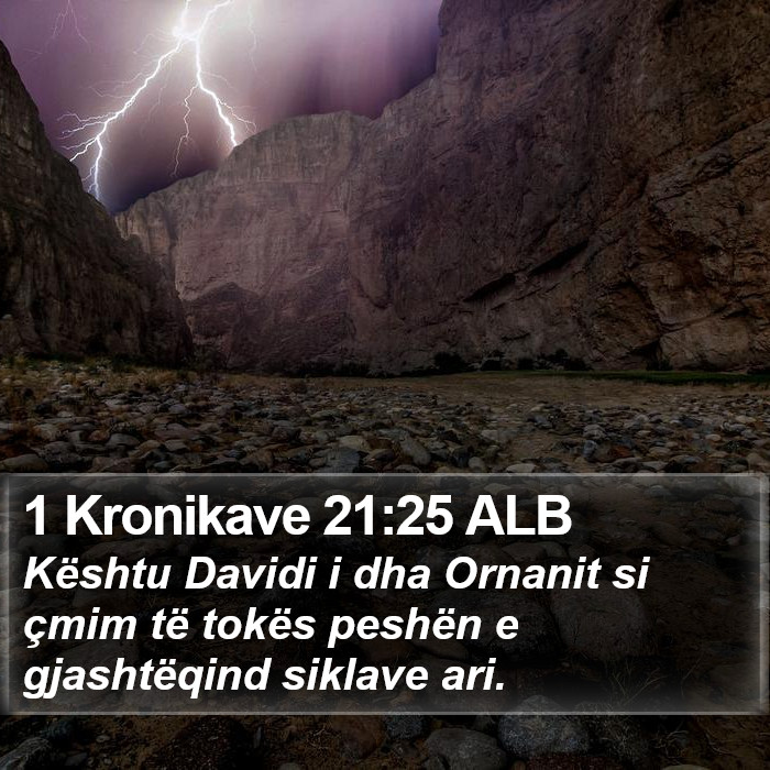 1 Kronikave 21:25 ALB Bible Study