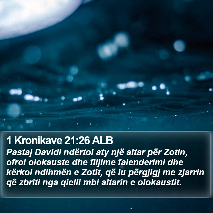 1 Kronikave 21:26 ALB Bible Study