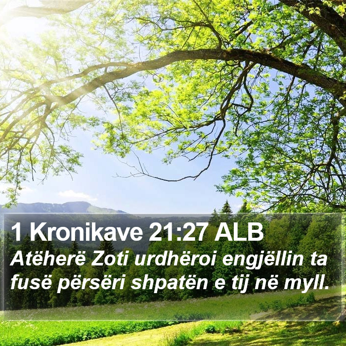 1 Kronikave 21:27 ALB Bible Study