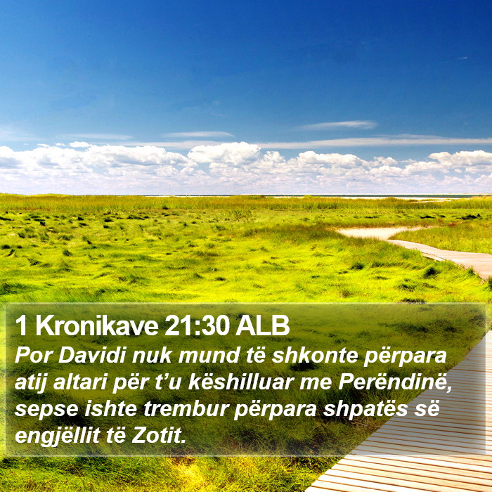 1 Kronikave 21:30 ALB Bible Study