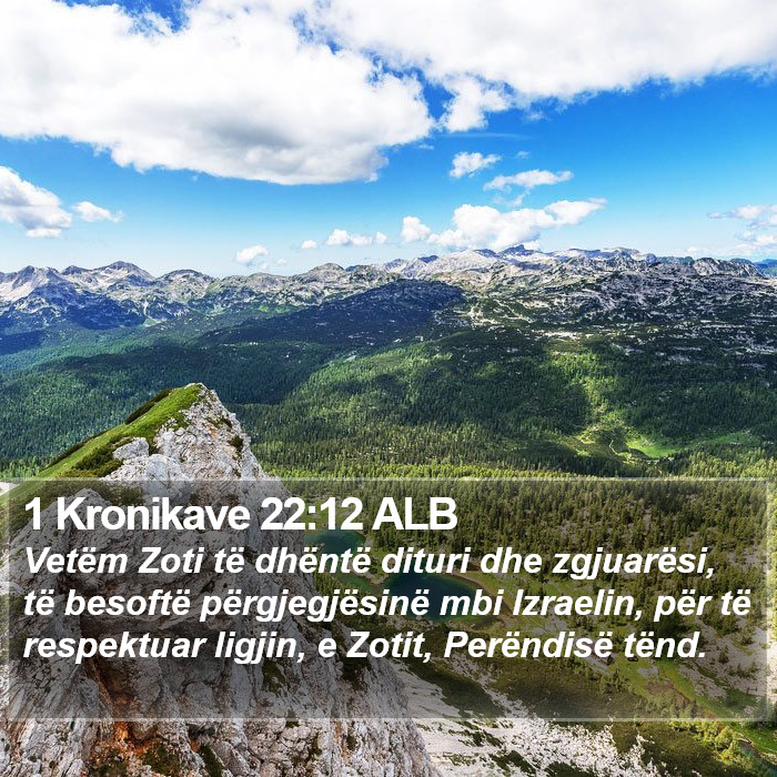 1 Kronikave 22:12 ALB Bible Study