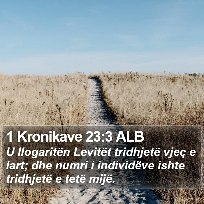 1 Kronikave 23:3 ALB Bible Study