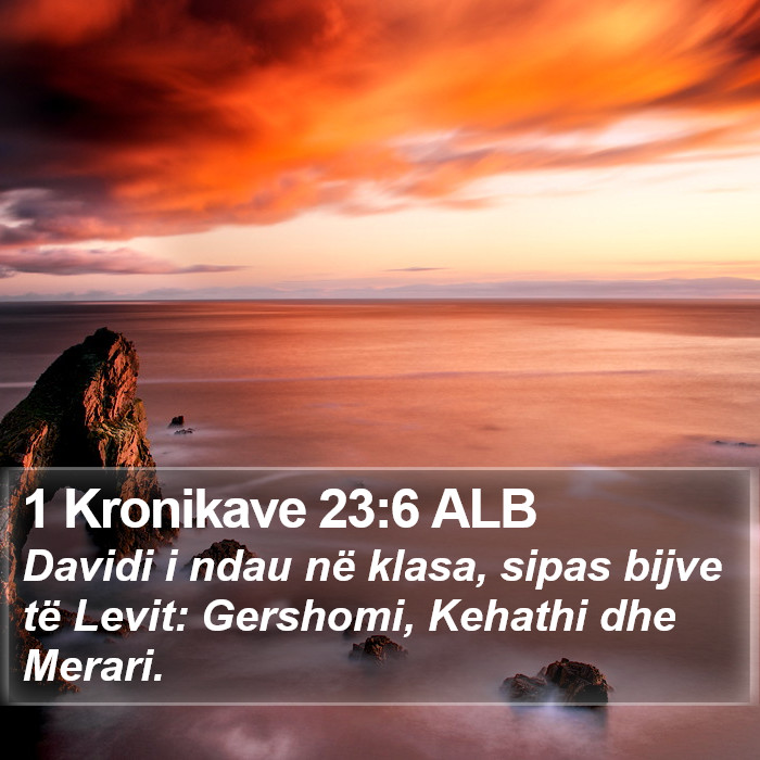 1 Kronikave 23:6 ALB Bible Study