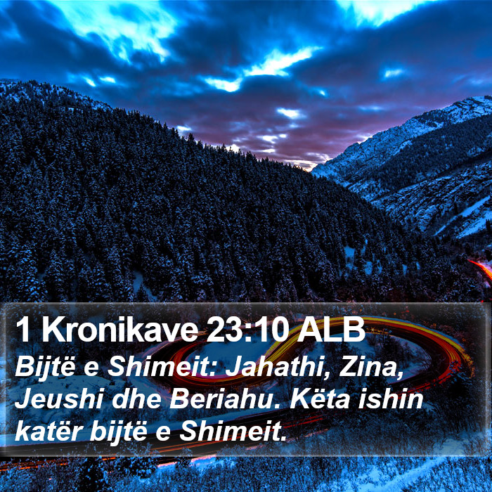 1 Kronikave 23:10 ALB Bible Study