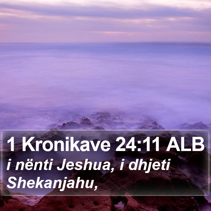 1 Kronikave 24:11 ALB Bible Study